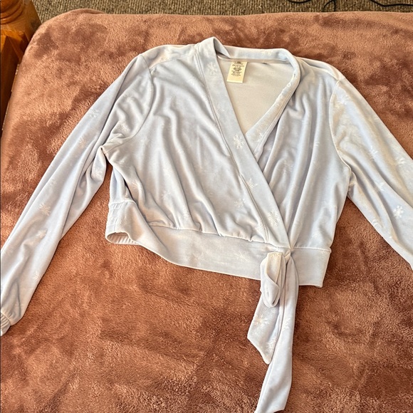 Disney Blue Crop Top Warm ❄️👑 - Picture 2 of 7